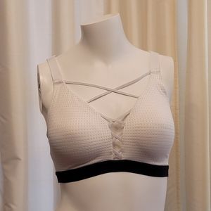 VSX White and Black Sports Bra